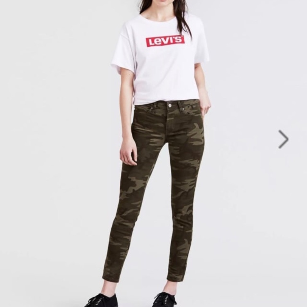LEVI’S CAMO PRINT 711 SKINNY ANKLE WOMEN'S JEANS | 31 - Picture 4 of 14